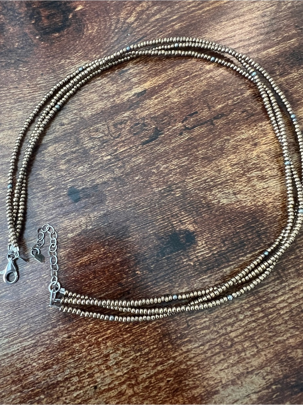 Silpada Delicate Bronze Beaded Layered Necklace